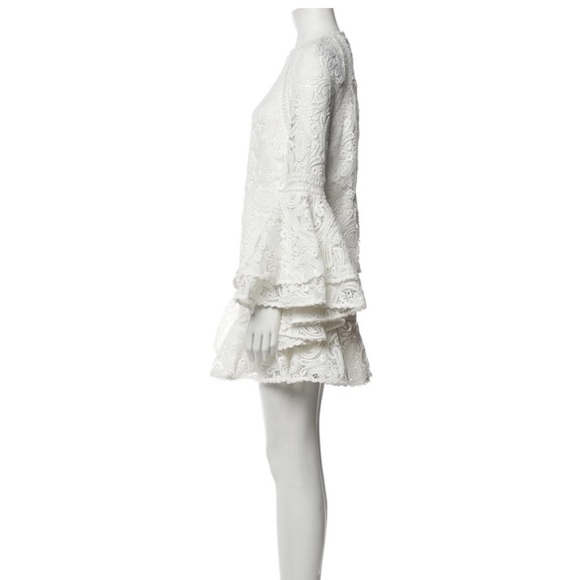 Alexis Lace Bell Sleeve Dress White - Size L - Picture 2 of 7